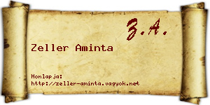Zeller Aminta névjegykártya